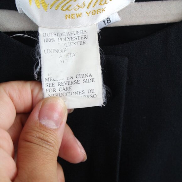 Women's Vintage Black Suit Top Size 18 - Picture 6 of 13